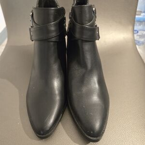 Black Leather Ankle Boots